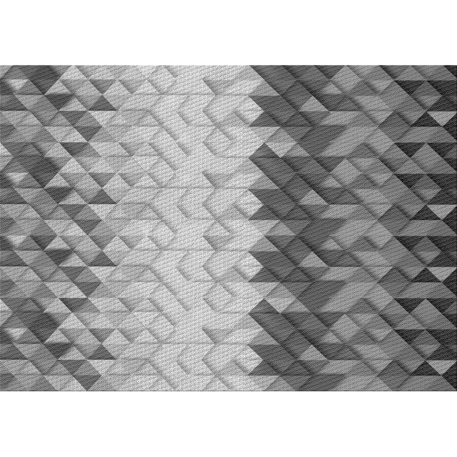Ahgly Company Machine Washable Indoor Rectangle Transitional Gray Cloud Gray Area Rugs, 2' x 5'