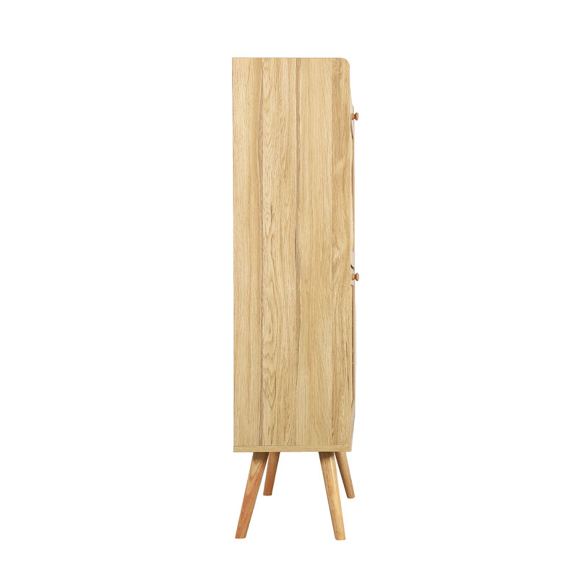 Kadyn Wood Rattan Shoe Storage Cabinet, Slim Entryway Freestanding Shoe Rack Storage Organizer with Cubic Space & 2 Flip Drawers, Natural Kadyn Wood Rattan Shoe Storage Cabinet, Slim Entryway Freestanding Shoe Rack Storage Organizer with Cubic Space & 2 Flip Drawers, Natural