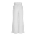 thumbnail image 5 of STETMN Women's Cotton Linen Pants Drawstring High Waist Trousers Summer Lightweight Pant, 5 of 7