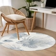 thumbnail image 4 of Round Rugs 4 Ft, Beach Coastal Fish Non Slip Area Rugs for Kitchen Bedroom Entryway, Watercolor Sea Ocean Nautical Washable Carpet Runner Rug Floor Mats for Bedroom Home Decor, 4 of 8