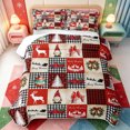 thumbnail image 2 of Manfei Happy Xmas Twin Quilt Set,Antique Pink Christmas Twin Coverlet Set,2pcs,1 Bedspread and 1 Pillowcase, 2 of 7