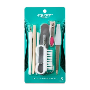 Equate Deluxe Plastic and Metal Manicure Kit, 8 Pieces