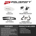 thumbnail image 2 of Polisport Bullit Handguard for Motocross Motorcycles–for Kawasaki KX250 (2020-22) – 2 Lever Mounting Systems, Durable, Easy to Install, Supermoto, Motard, Dirt Bikes & Off-Road Protection- White, 2 of 9