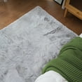 thumbnail image 7 of Goolela Gray Rug Round Rug 3ft Fuzzy Faux Fur Rabbit Rug for Living Room Fluffy Furry Area Rug Soft Plush Washable Rug for Bedroom, 7 of 7