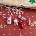 thumbnail image 5 of Pegatinas navideñas 5D en relieve para uñas, autoadhesivas, con diseño de copos de nieve y Papá Noel, ideales para manicura navideña DIY (rosa)., 5 of 5