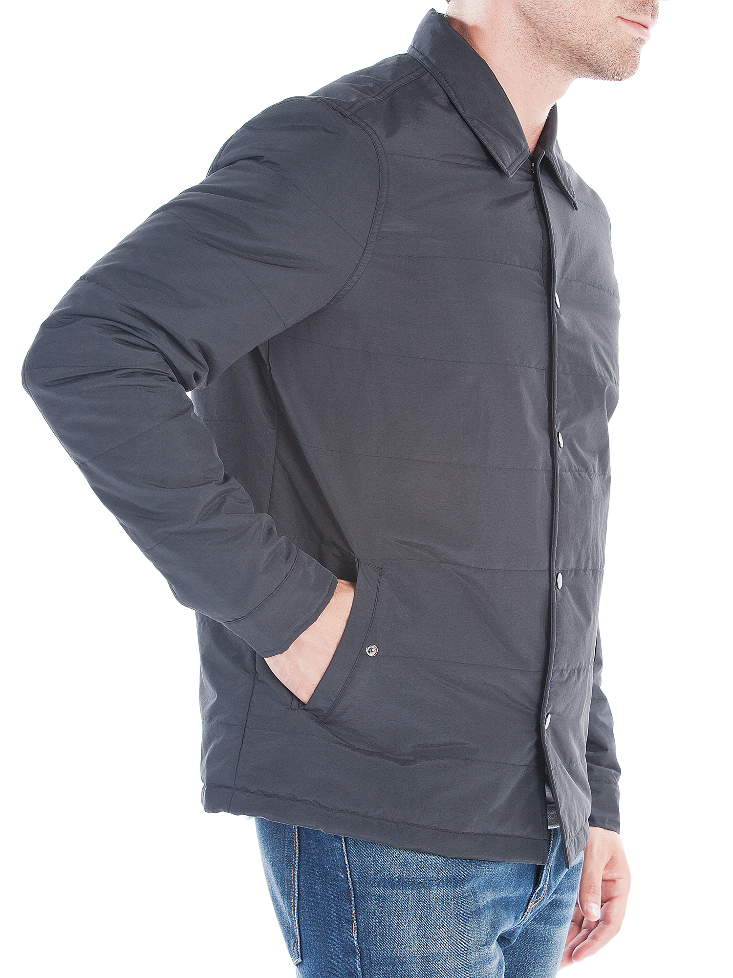 No Retreat Men's Button Snap Jacket - image 2 of 4