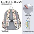 thumbnail image 5 of Dachshund and Flower Backpack for School,Cute School Bag,Schoolbag with Adjustable Shoulder Straps & Padded Back,13.4"x11"x4.7", 5 of 6