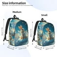 thumbnail image 3 of Lsque Cute Angel Winged Rabbit Pattern Canvas Daypack, Durable Backpack, High-quality Versatile Backpack,Vintage Compact Backpack-Medium, 3 of 6