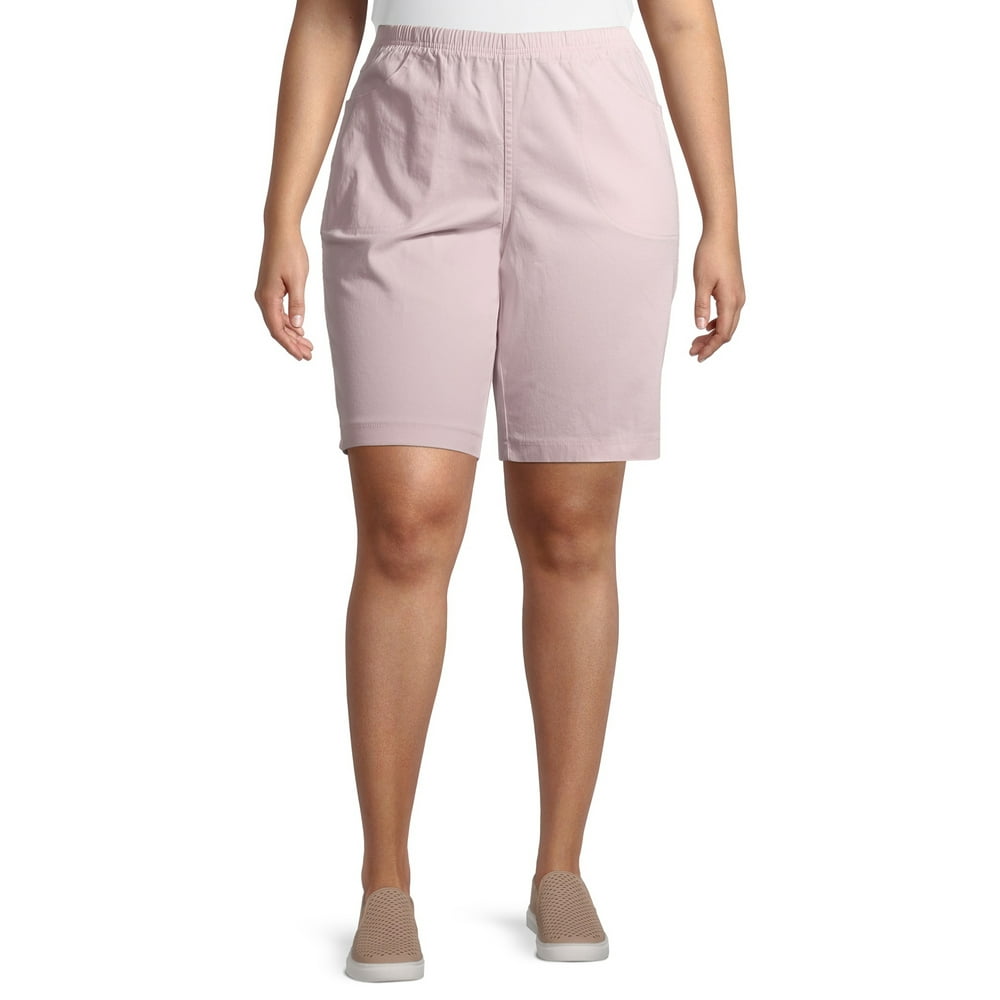 Just My Size Just My Size Women's Plus Size 4Pocket PullOn Bermuda Shorts