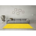 thumbnail image 3 of Ahgly Company Machine Washable Indoor Round Oriental Yellow Traditional Area Rugs, 6' Round, 3 of 4