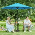 thumbnail image 2 of Yaheetech 9 Ft Patio Market Umbrella with Push Button Tilt and Crank, Sky Blue, 2 of 7