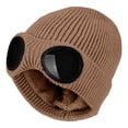 thumbnail image 2 of Beanie with Goggle Knitted Ski Hat Boggle Fall Outfits for Man & Women, 2 of 6