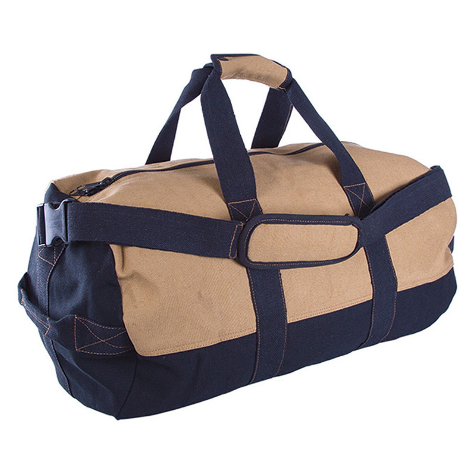 Duffle Bag with Zipper, 2-Tone, 14" x 24" by Generic