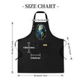thumbnail image 5 of 2 Pack Adjustable Bib Apron with Earth Illustration & Decorative Border 2 Pockets Perfect for Cooking & Chef Use for Men & Women, 5 of 6