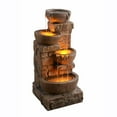 thumbnail image 4 of Teamson Home 33.27" Water Fountain with LED Lights, Brown, 4 of 13