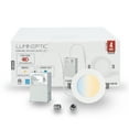 thumbnail image 1 of LUMINEPTIC 4 Inch 50 Pack 5CCT Dimmable Slim Recessed LED Pot Lights, Selectable Colors, Bathroom & Damp Locations, 1 of 6