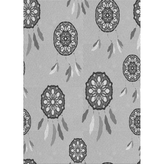 Ahgly Company Machine Washable Indoor Rectangle Transitional Gray Area Rugs, 7' x 9'