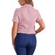 thumbnail image 3 of CAMISA DE TWEED PARA MUJER INSPIRADA CHIC CON TASSELES, CORTA Y DE MANGA CORTA, COLOR ROSA, 3 of 6
