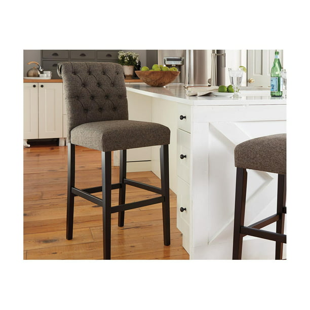 Signature Nbsp Design By, Wood Mismatched Bar Stools With Backs