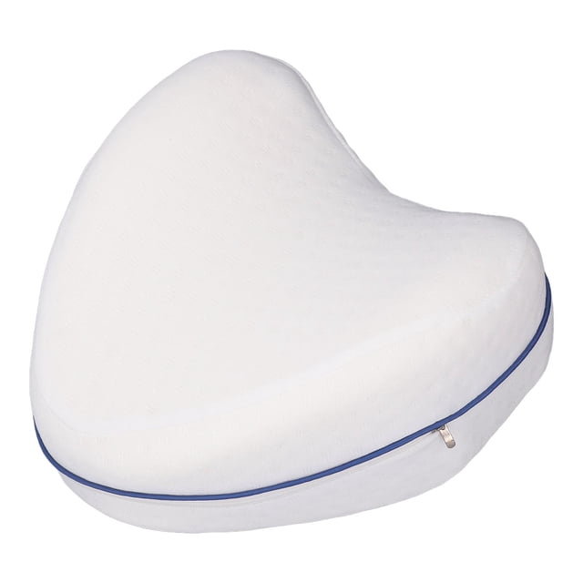 Oreiller de Soutien pour Genou, Lavable Soulage la Fatigue Réduit la Pression Oreiller en Mousse à Mémoire de Forme en Forme de Cœur pour Usage Nocturne Blanc