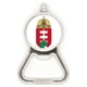 thumbnail image 1 of Hungría Europa emblema nacional Acero inoxidable Metal cerveza tapa sacacorchos, 1 of 3