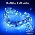 thumbnail image 3 of Morttic 2Pack 33ft Solar String Lights , 100 LED Fairy Lights Outdoor Waterproof Christmas Lights for Trees Garden Patio Yard Fence Decor (Blue), 3 of 8
