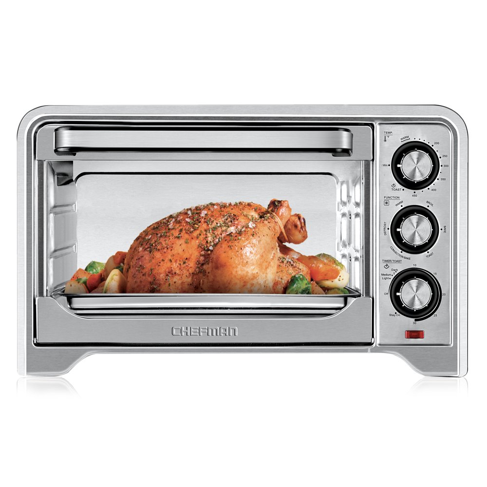 Chefman Stainless Steel Toaster Oven, Variable Temperature Control and