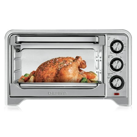 Chefman Stainless Steel Toaster Oven, Variable Temperature Control and Cooking Functions, X-Large 6 Slice,