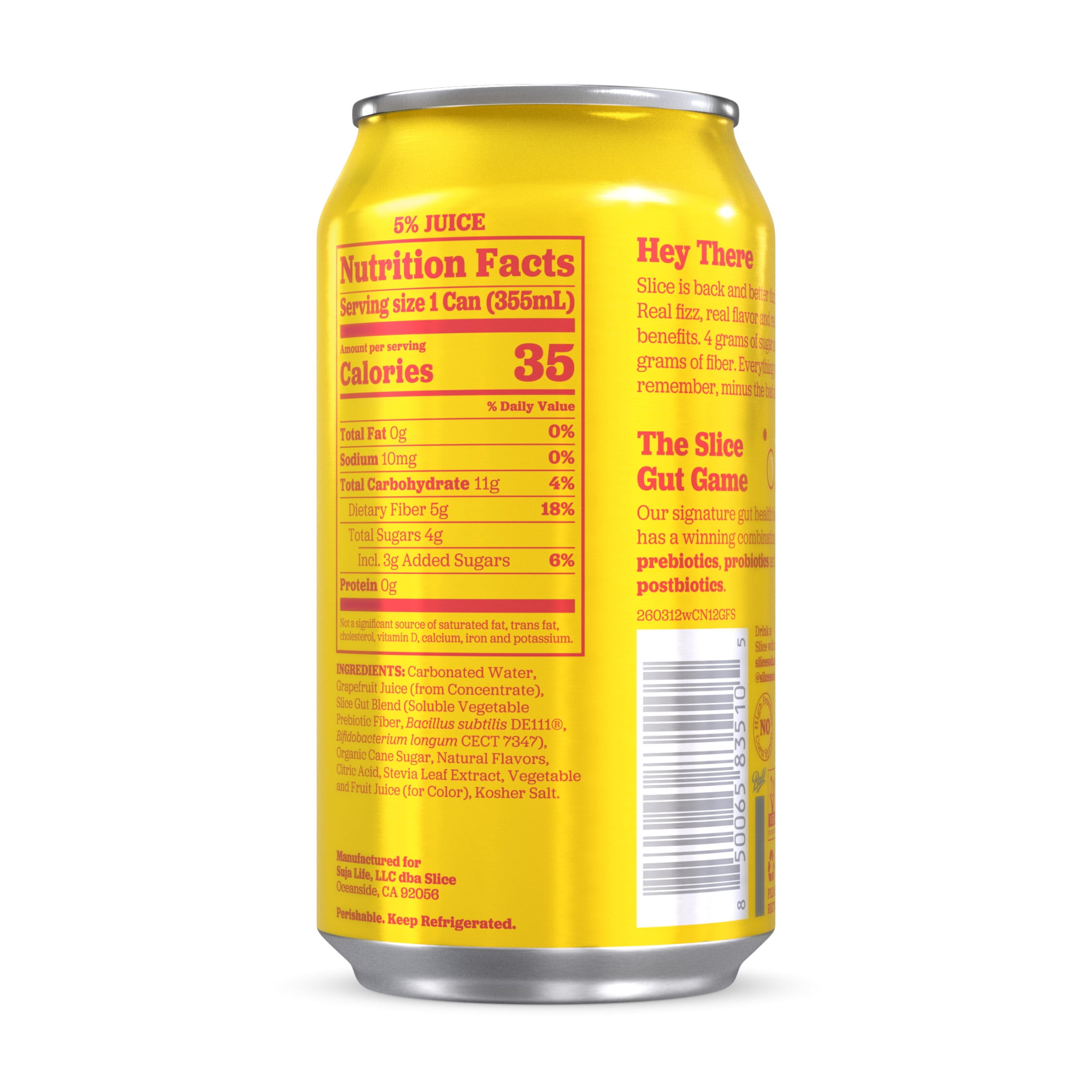 Slice Grapefruit Spritz Soda, 12 fl oz Can