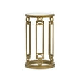 thumbnail image 3 of Magnussen Home Lorena Burnished Brass Round Accent Table, 3 of 5