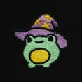 thumbnail image 2 of Dalix Sorcerer Frog Embroidered Fleece Cropped Long Sleeve Hoodie Womens in Black S Small, 2 of 5
