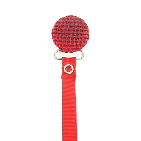 Quilted Crystal Pacifier Clip with Solid Ribbon, Pink Shades