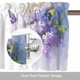 thumbnail image 6 of Country Lavender Butterfly Purple Gradient Valances for Windows,Kitchen Valance Rod Pocket Short Curtain, Vintage Oil Painting Art Valance Curtain Window Valances for Bedroom Living Room 54x18in, 6 of 9