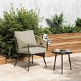 thumbnail image 4 of Aoodor Outdoor Chair Cushions Set, 21"x21", Water Resistant Patio Furniture Deep Seat Cushions with Handle & Adjustable Straps, Khaki, 4 of 7