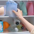 thumbnail image 2 of 4 Pcs Sacs de Rangement en Silicone Réutilisables -30 °C -230 °C Résistants à la Chaleur 1000ml Grande Capacité Sacs de Rangement Alimentaires pour Sandwich Collation Bleu+gris+vert+rose, 2 of 5