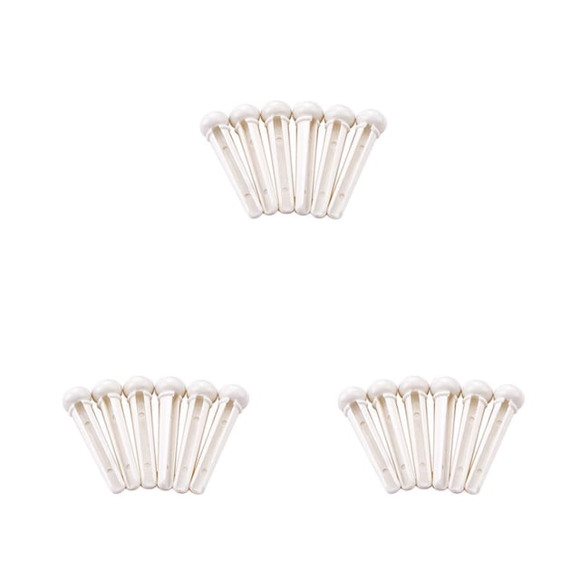 Langgg 6 Pieces Guitar Bridge Playing Fitting Music Instrument Component Solid Color Plastic Guitars Saddle Nuts Replace Parts As shown 3Set