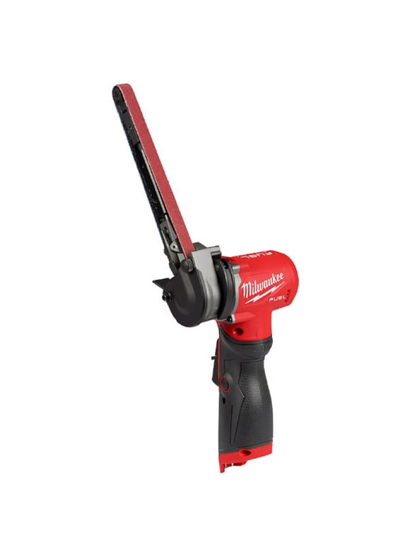 Restored Milwaukee Tool 2483-20 M12 FUEL 12V Lithium-Ion Brushless Cordless 3/8 in. x 13 in. Bandfile (Tool-Only) (Refurbished)