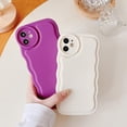 thumbnail image 2 of Compatible with iPhone 11 Case,Cute Curly Wave Frame Design Circle Camera Protection,Soft Slim Silicone Aesthetic Cool Case for Women and Girls-Purple, 2 of 11