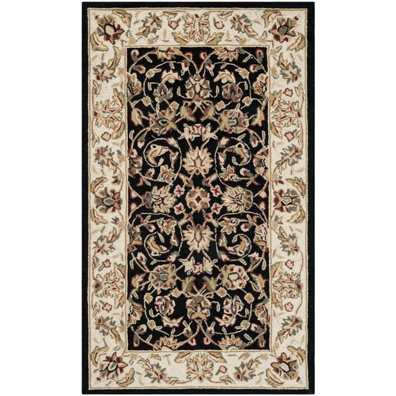 SAFAVIEH Chelsea Raeburn Oriental Area Rug, Black, 1'8" x 2'6"