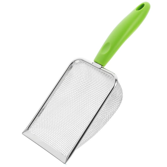 Luxshiny Green Beach Mesh Shovel with Stainless Steel Tool for Sand Filtering and Shell Collecting