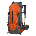 thumbnail image 1 of Tignapoo Sac à Dos de Randonnée Durable en Polyester 50L avec Bretelles Réglables, Housse Imperméable et Multiples Compartiments pour Aventures en Plein Air, Orange, 1 of 7