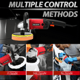Buffer Polisher, 1600W Variable 6 Speed 3500 RPM, 7 Inch/6 Inch Disc