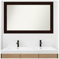 thumbnail image 3 of Amanti Art Custom Framed Wall and Bathroom Mirror (30.25 x 47.25 in.), Coffee Bean Brown Frame, 3 of 7