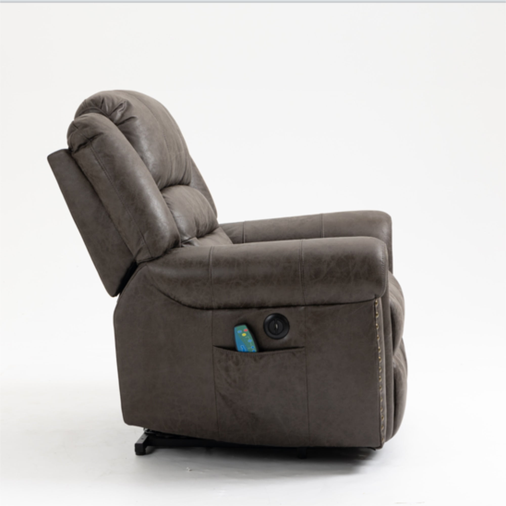 Kadyn Massage Recliner Chair, Fabric Recliner Sofa Home Theater Seating with Lumbar Support, Single Sofa Armchair for Living Room, Grey