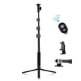 thumbnail image 2 of Stick 54-inch Extendable Selfie Stick Tripod Stand Aluminum Alloy with Detachable Desktop Tripod Phone Holder Sports Camera Mount Adapter Remote Shutter Compatible with  and, 2 of 7