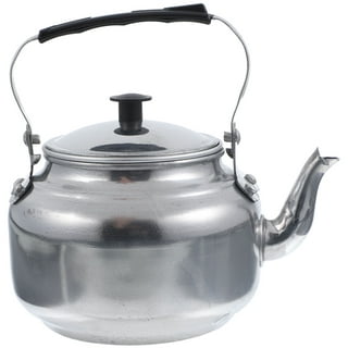 BESTonZON Vintage Enamel Tea Kettle Floral Enameled Tea Pot with Infuser  Hot Water Tea Kettle Water Boiling Pot with Handle for Kitchen Stovetop  2.2L