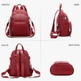 thumbnail image 6 of (2 pack) ALTOSY Anti-Theft Backpack Soft Leather Backpack for Women Fashion Shoulder Bag Purse S81 Wine Red, 6 of 8