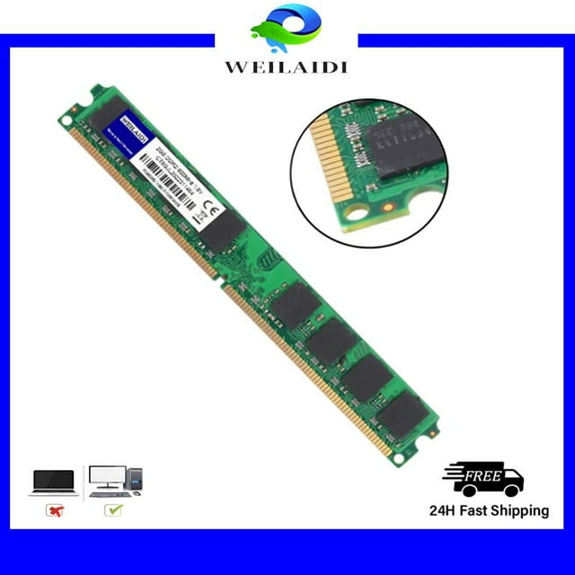 DDR2 2GB 4GB 667MHZ 800Mhz PC2-5300 Pcs-6400 Pcs Memoria RAM Module Ordinateur de Bureau PC2 1.8V Compatible pour AMD et Intel CL5 CL6 DDR2 1X2GB 800Mhz