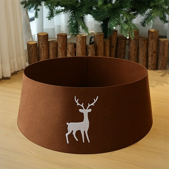 YOHAVEN Christmas Tree Skirt Tree Cover Holiday Base Mat for Tree Decorations Seasonal Home Office Xmas Scene Setup Holiday Party Festive Decor Tree Floor Cover Seasonal Decor