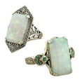 thumbnail image 1 of Women Ring Square Faux Gem Jewelry Vintage Geometric Ring Jewelry Gifts, 1 of 8